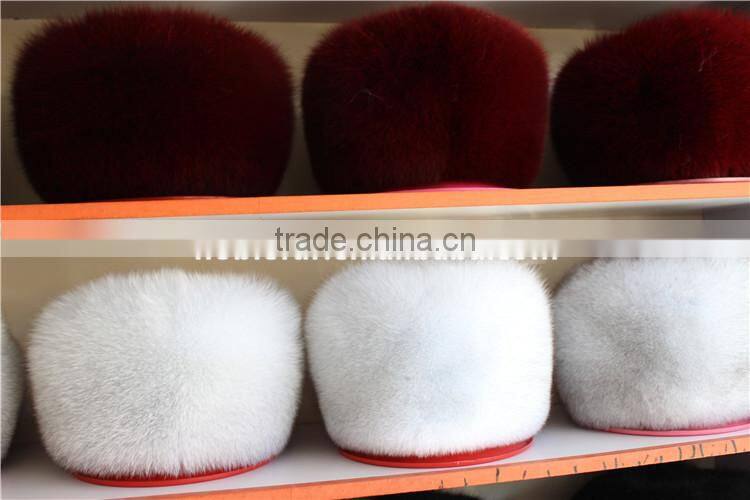 Christmas Present Cap Women Winter Warm Real Fox Fur Princess Hat With Tail