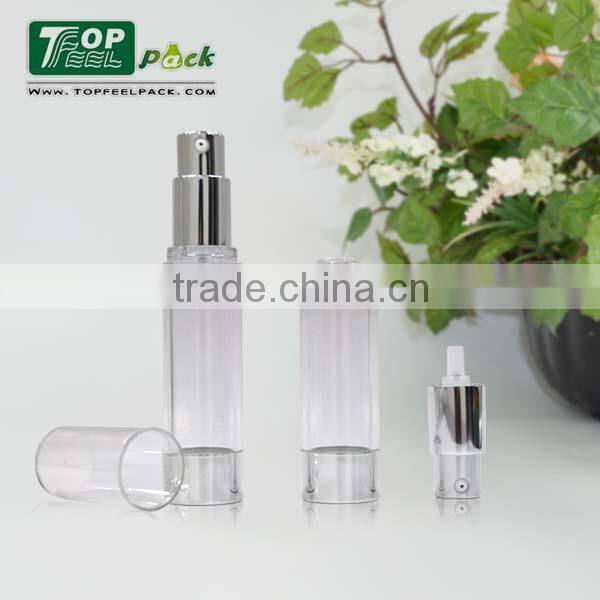 50ml suitable for thick lotion strong pump and tall plastic airless bottle