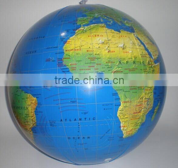 Inflatable earth globe beach ball, pvc inflatable globe ball for sale