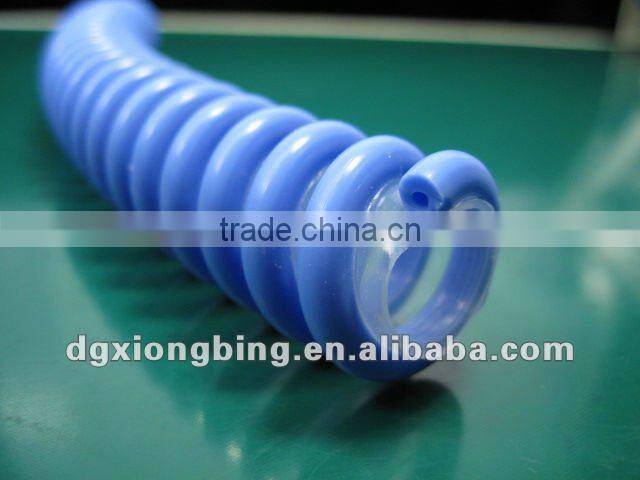 Spiral elastic medical silicone tube