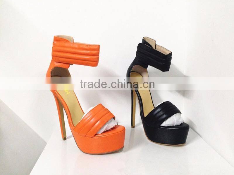 Ankle Strap Fancy Sandals China Catwalk Factory 16CM Sky High Platform Women High Heel Sandals Ladies