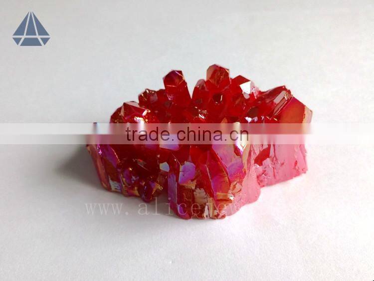 Wholesale rock ruby aura quartz crystal cluster healing stones