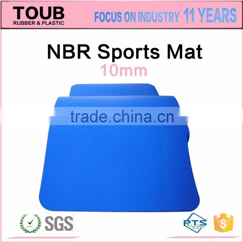 FACTORY OEM 10MM anti-slip eco friendly exercise mats NBR soft washable yoga mat