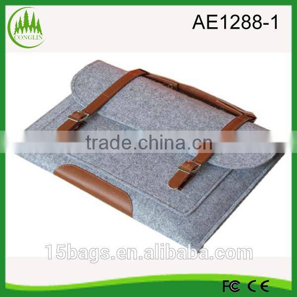 New Product For 2015 OEM Yiwu Factory Wholesale Felt laptop bag