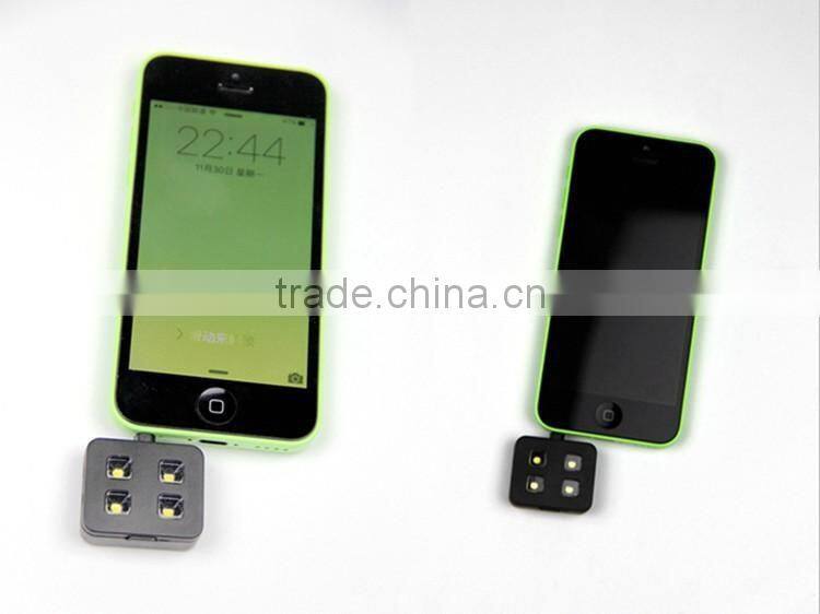 Universal iblazr RK06 RK-06 Mini Portable LED Selfie Flash Light Adapter for Phone Camera with 4 LED Light