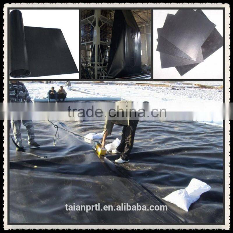 HDPE black Geomembrane for landfill(0.2-3.0mm/27Mpa)price/plastic sheeting