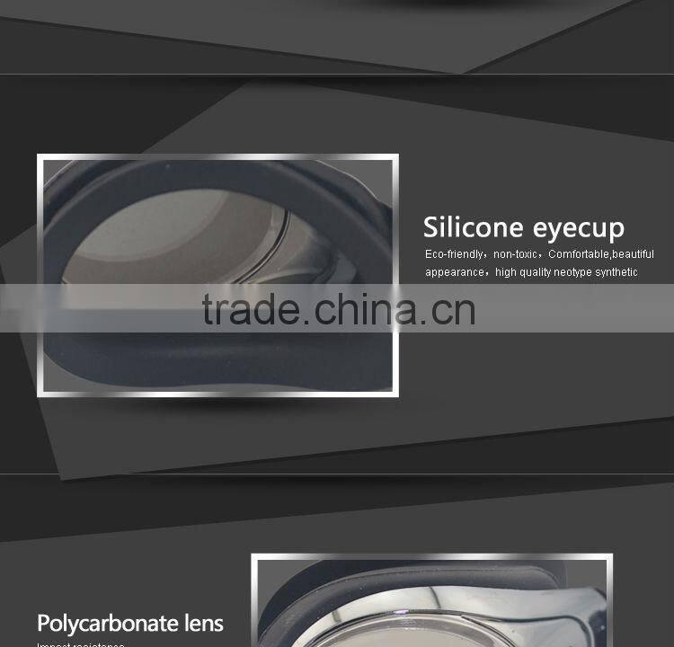 Wide vision mirrored swim goggles for men