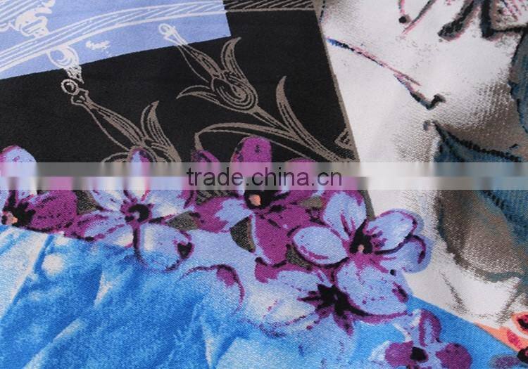 hot sales digital printed cotton spandex satin fabric