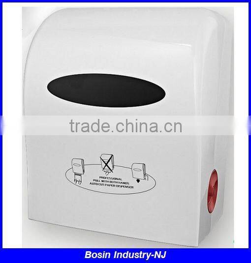 stainless steel auto cut paper dispenser without power, wall mouted auto cut paper towel dispenser