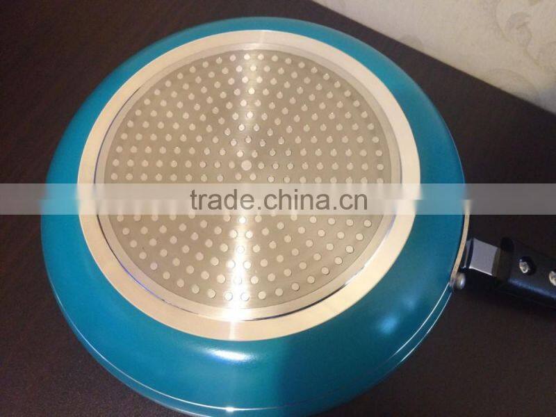 Sky Blue Non stick ceramic coating Cooking Pan Frying Skillet Pan Pizza Pan