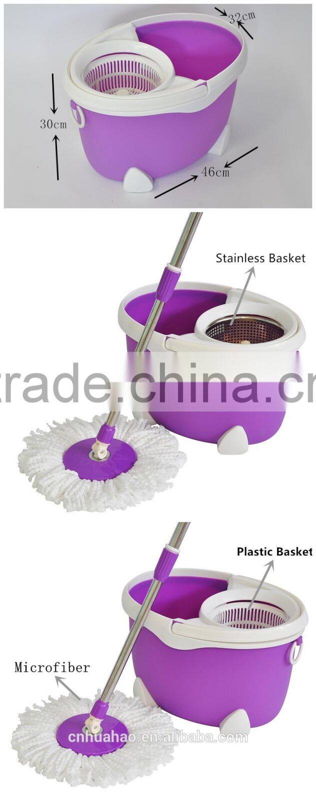 Factory Direct 100% Microfiber 360 Degree Spin Mop