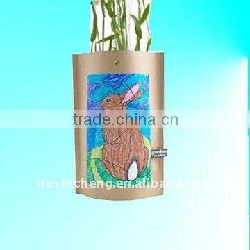 Plastic Lined Stand Up Kraft Paper For Flower Soil