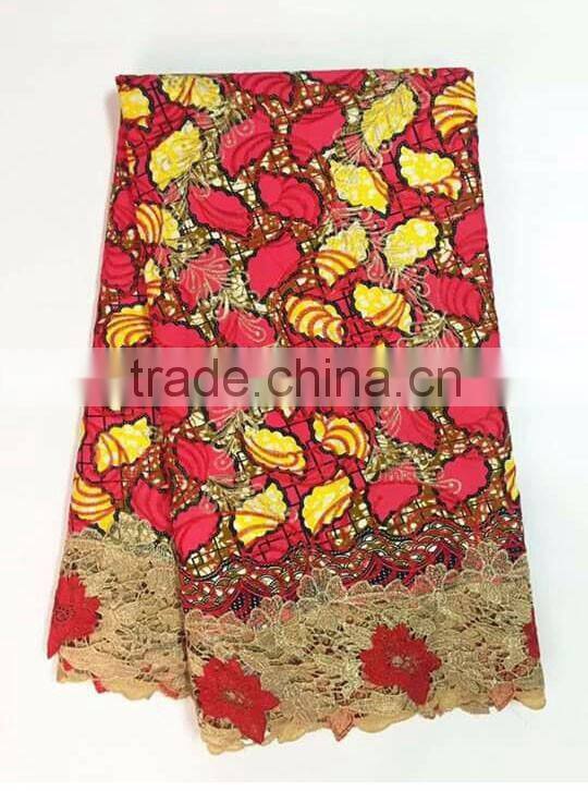 ghana kente wax african wax prints fabric with cord chemical lace ankara holland fabric textiles for batik dashiki dress