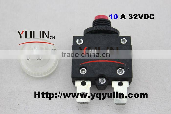50pcs/lot red 10A Mini Size overload protector switch