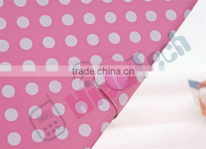 Color Dot Wallet Leather Case for iPad Mini with Buckle,For iPad Mini Dot Book Style Wallet Leather Case,With Card Slot & Buckle