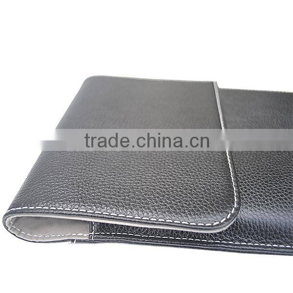 Full grain leather long protective laptop sleeve