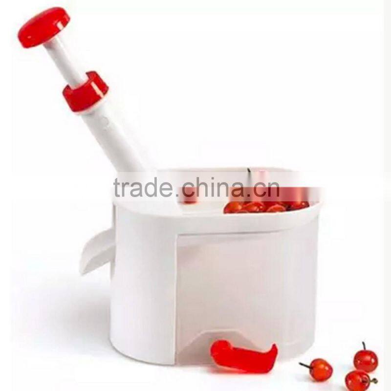 2016 new kitchen tool Novelty Super Cherry CorerCherry Pitter Stone Remover Machine Cherry Pitter With Container