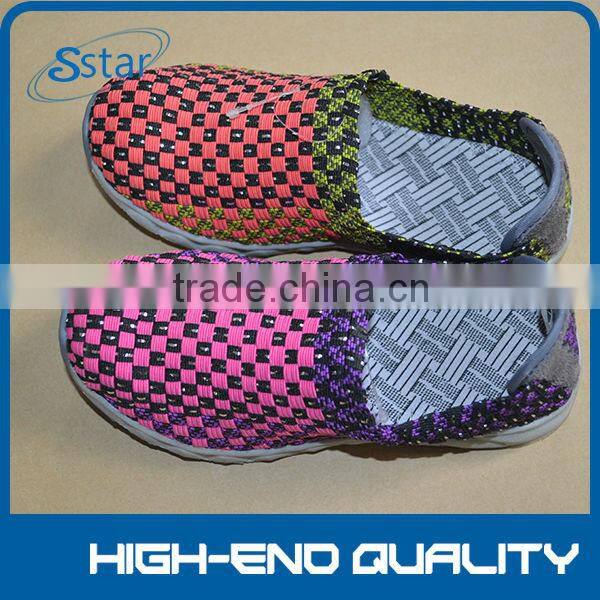 2014 new flat sandals lady shoes hand-woven shoes