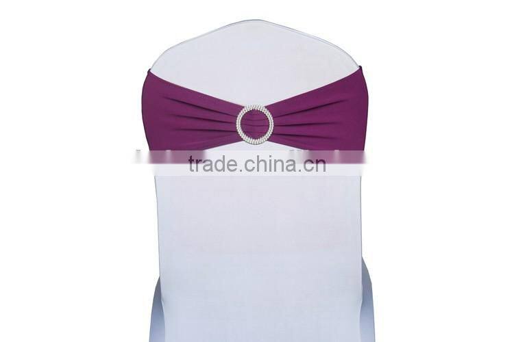 Fancy cheap standard size buckle spandex chair sash