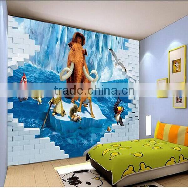 natural material PVC wallpaper 3D design for home