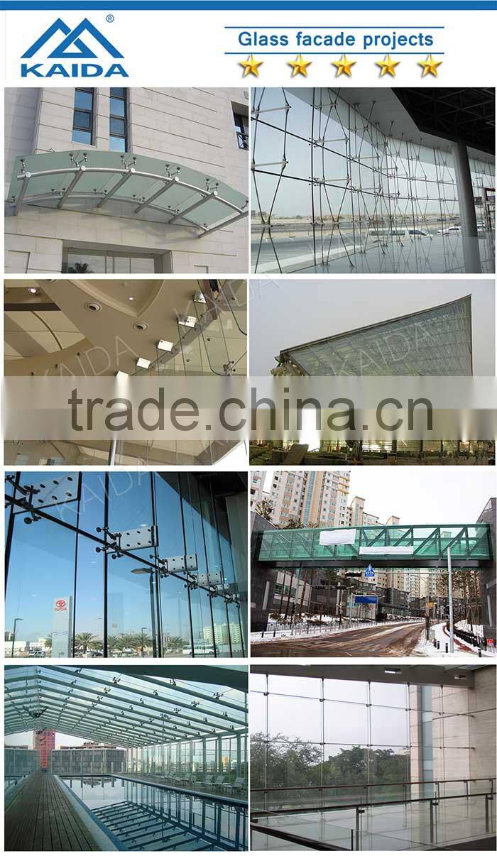 Stainless steel bracket for glass and steel structure