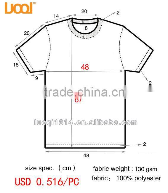 Wholesale Suppliers Chinese 100% polyester t-shirt with pocket
