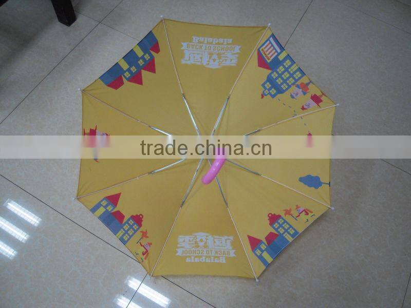 braned heat transfer printed kids stick umbrella