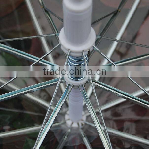 2014 Stylish pvc/eva/poe clear umbrella