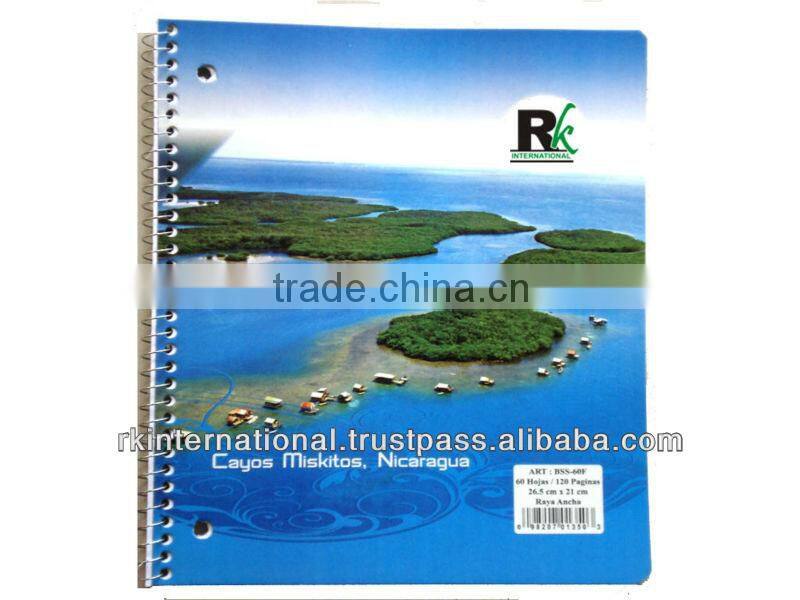 High quality 5 subject spiral notebook