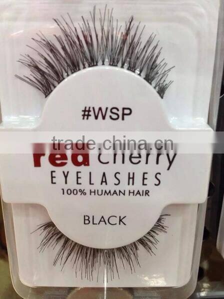 Red Cherry 100% False Human Hair Eyelashes Makeup Eye Adhesives Handmade private label mink eyelashes