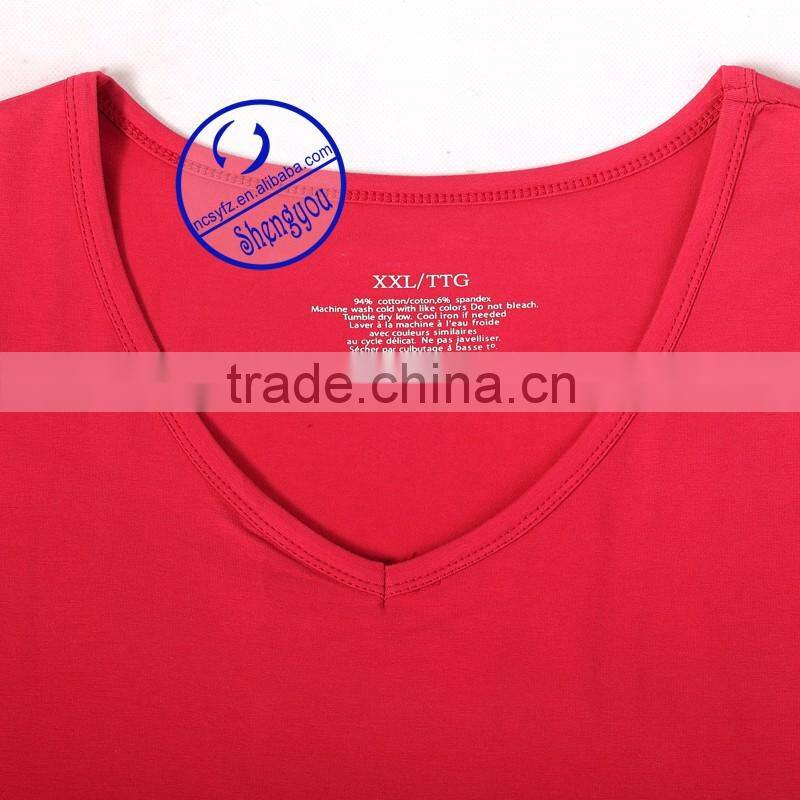 Custom Short sleeve spandex cotton maternity breastfeeding nursing clothing
