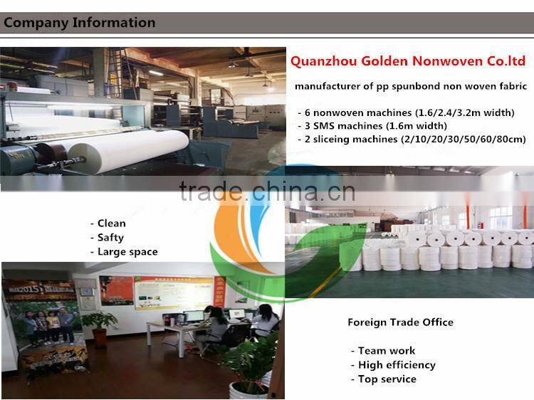 50m nonwoven fabric polypropylene , 40gsm waterproof nonwoven fabric transparent , eco pp nonwoven fabric OEM 160CM