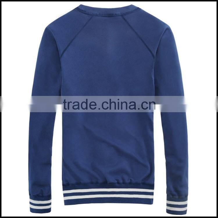 Fashion Color Combinations Custom Wholesales long sleeves without hood Sweatshirts For Men