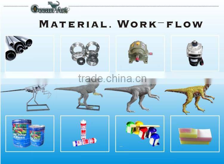 Theme park coin operated animatronic walking dinosaur rides