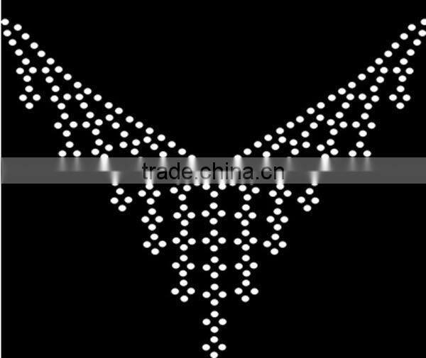 hot sales and fashionable garment collar rhinestone transfer decoration