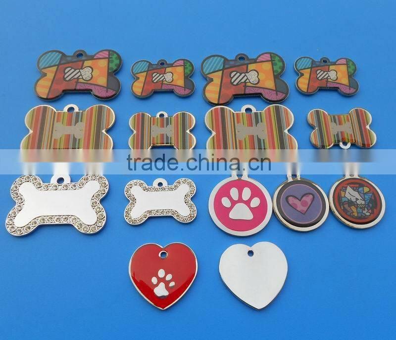 Aluminium heart coloured tags/anodized aluminium dog tag