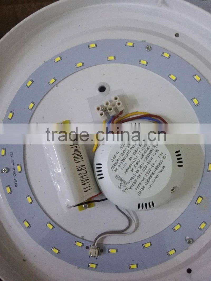 Radar sensor led ceiling light with rechargeable battery emergency 2D ceiling lamp