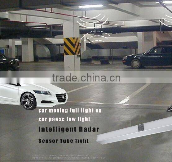 China best selling supply double light Remote controller radar sensor LED parking lot light 1200mm 18w CE ROHS