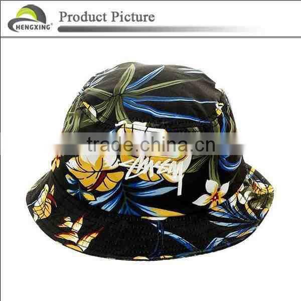Custom floral blank bucket hats mixed color