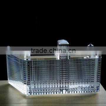 Glass factory crystal horse head with black base for horse race