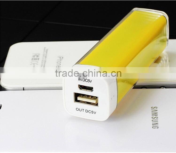 lipstick power bank 2600 mah multiple mobile phone battery charger
