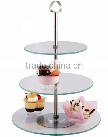 3 Tier Glass Round Cake Stand