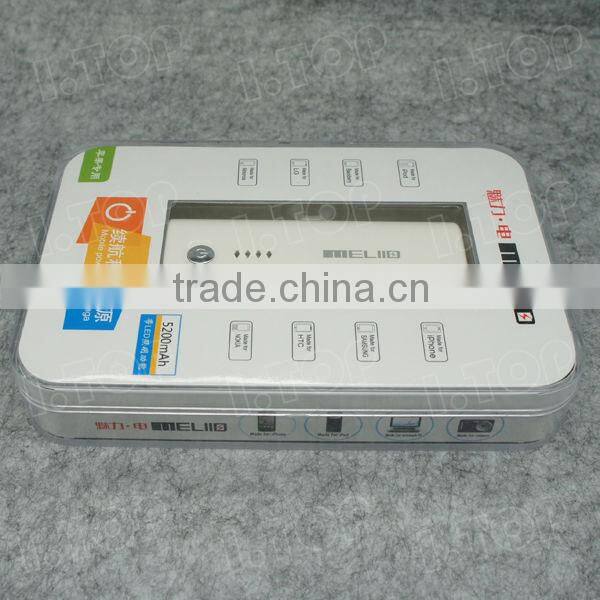 2014 Best Selling Portable Mobile Power Bank 5200mAh with LED Lights