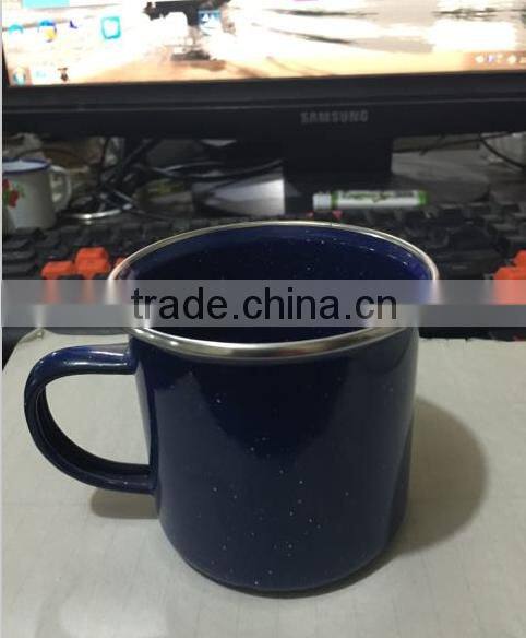Promotional steel enamel camp mug for wholesale
