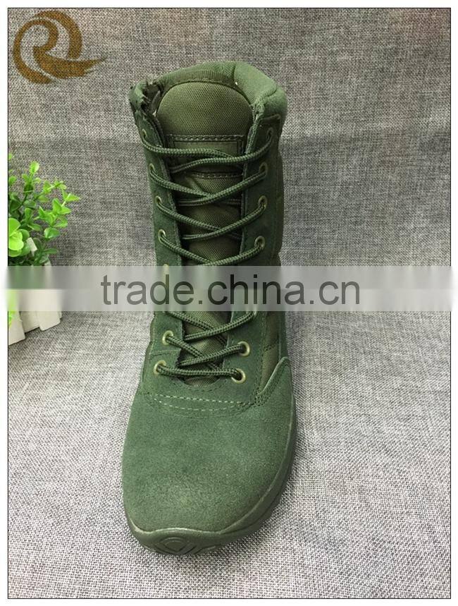 Hot selling army green leather tactical customer design military boots