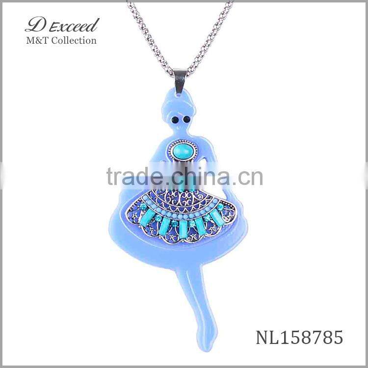 new design factory doll girls necklace beautiful girl necklace NL158784-91