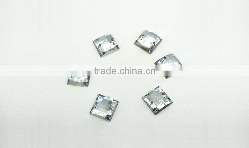 KC9 6*6 8*8 12*12 square flat back sew on acrylic rhinestones for fashion decoration, craft making, garment bags accessories