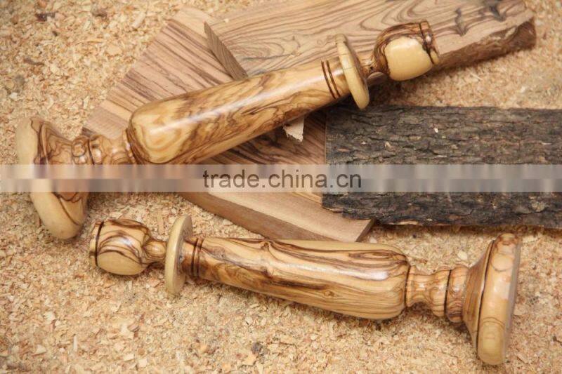 Olive Wood Carved Candle Stick