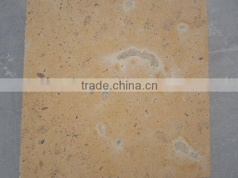 Yellow limestone for outdoor decoration, limestones tiles.