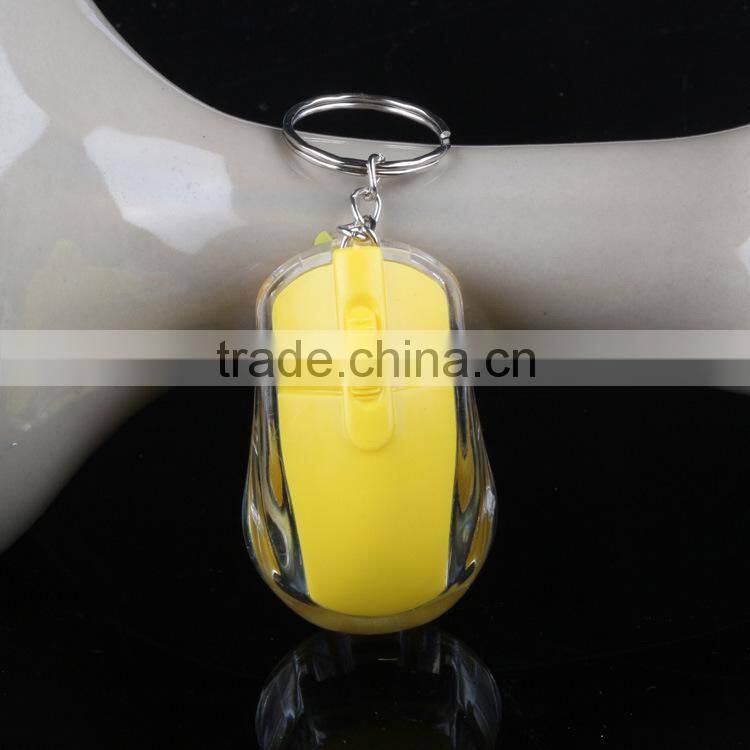 Luminous mouse plastic keychain innovative High quality keychain factory
